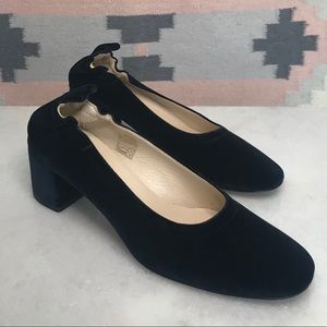Everlane Ltd Edition Navy Velvet The Day Heel